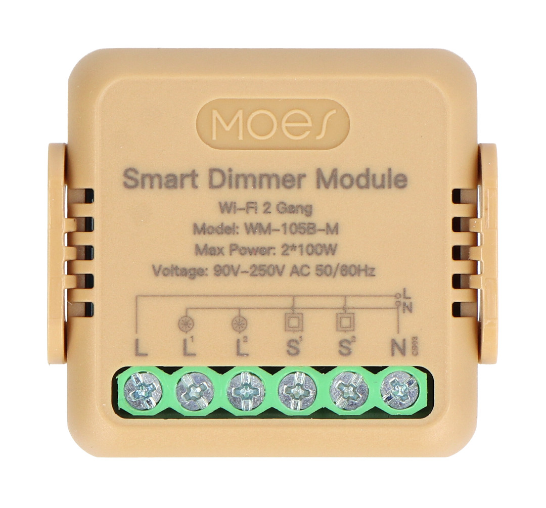 Ściemniacz Podwójny Mini Wi-Fi Moes MS-105B-M Tuya 1 Ściemniacz Podwójny Mini Wi-Fi Moes MS-105B-M Tuya