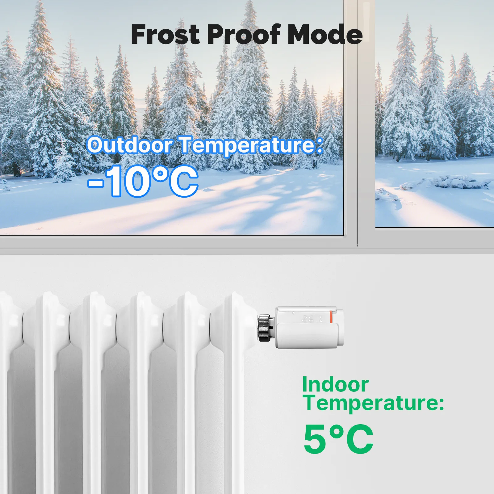 Głowica termostatyczna Star Ring Biala Moes ZTRV-S01-WH-MS Zigbee Tuya 11