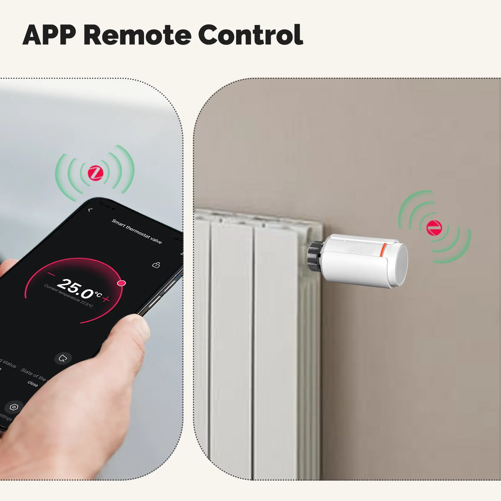 Głowica termostatyczna Star Ring Biala Moes ZTRV-S01-WH-MS Zigbee Tuya 12