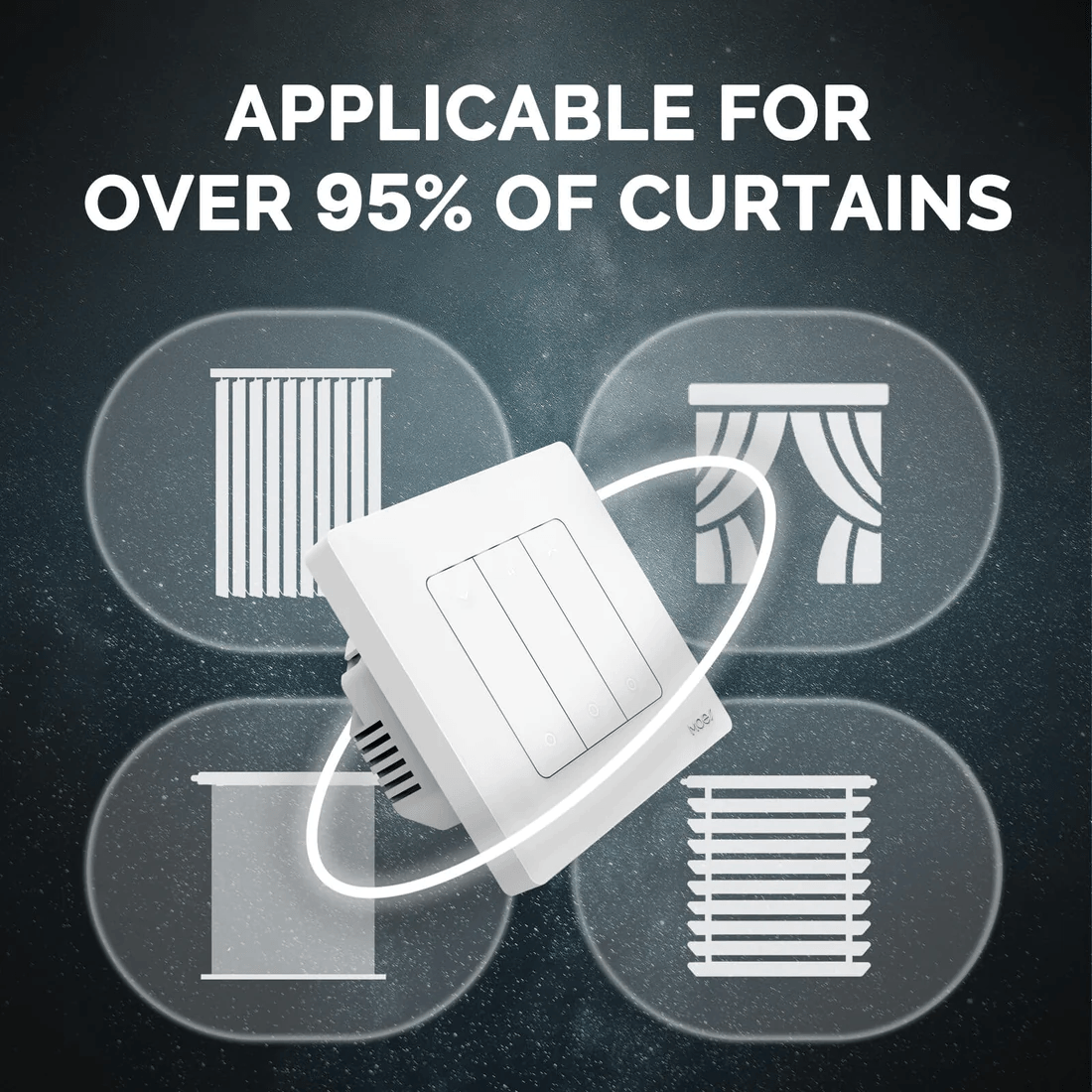 Przełącznik rolet Star Ring Zigbee + RF EU Biały Tuya 5 Przełącznik rolet Star Ring Zigbee + RF EU Biały Tuya 5