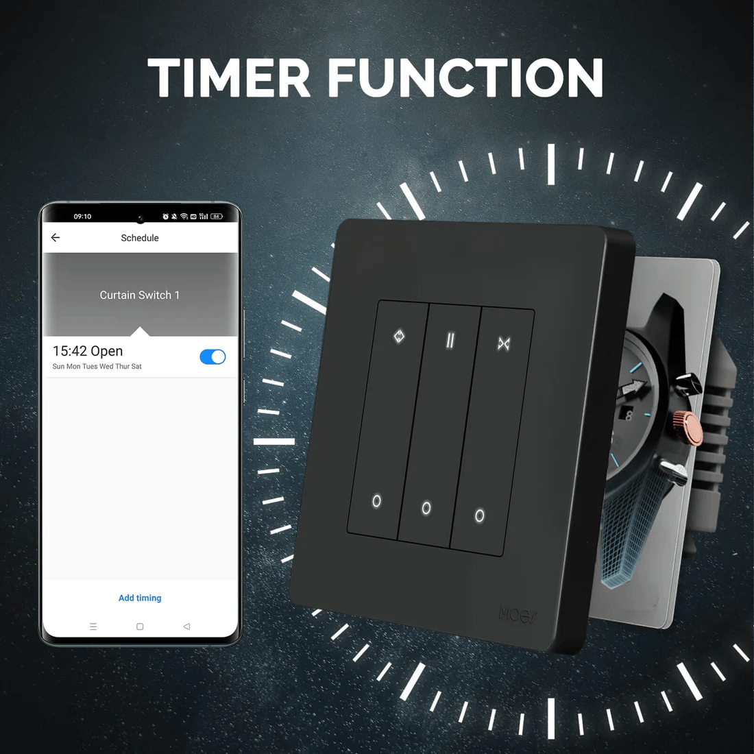 Przełącznik rolet Star Ring Zigbee + RF EU Biały Tuya 7 Przełącznik rolet Star Ring Zigbee + RF EU Biały Tuya 7