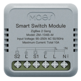 Przekaznik dopuszkowy podwójny Mini Zigbee Moes ZM-104B-M Tuya