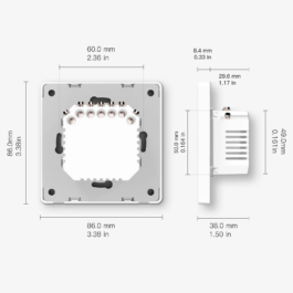 Przełącznik Star Ring Zigbee 2-Gang Biały Moes ZS-SR-EU2-WH-MS Tuya