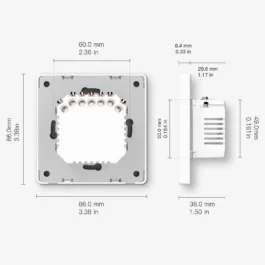 Przełącznik Star Ring Zigbee 2-Gang Biały Moes ZS-SR-EU2-WH-MS Tuya