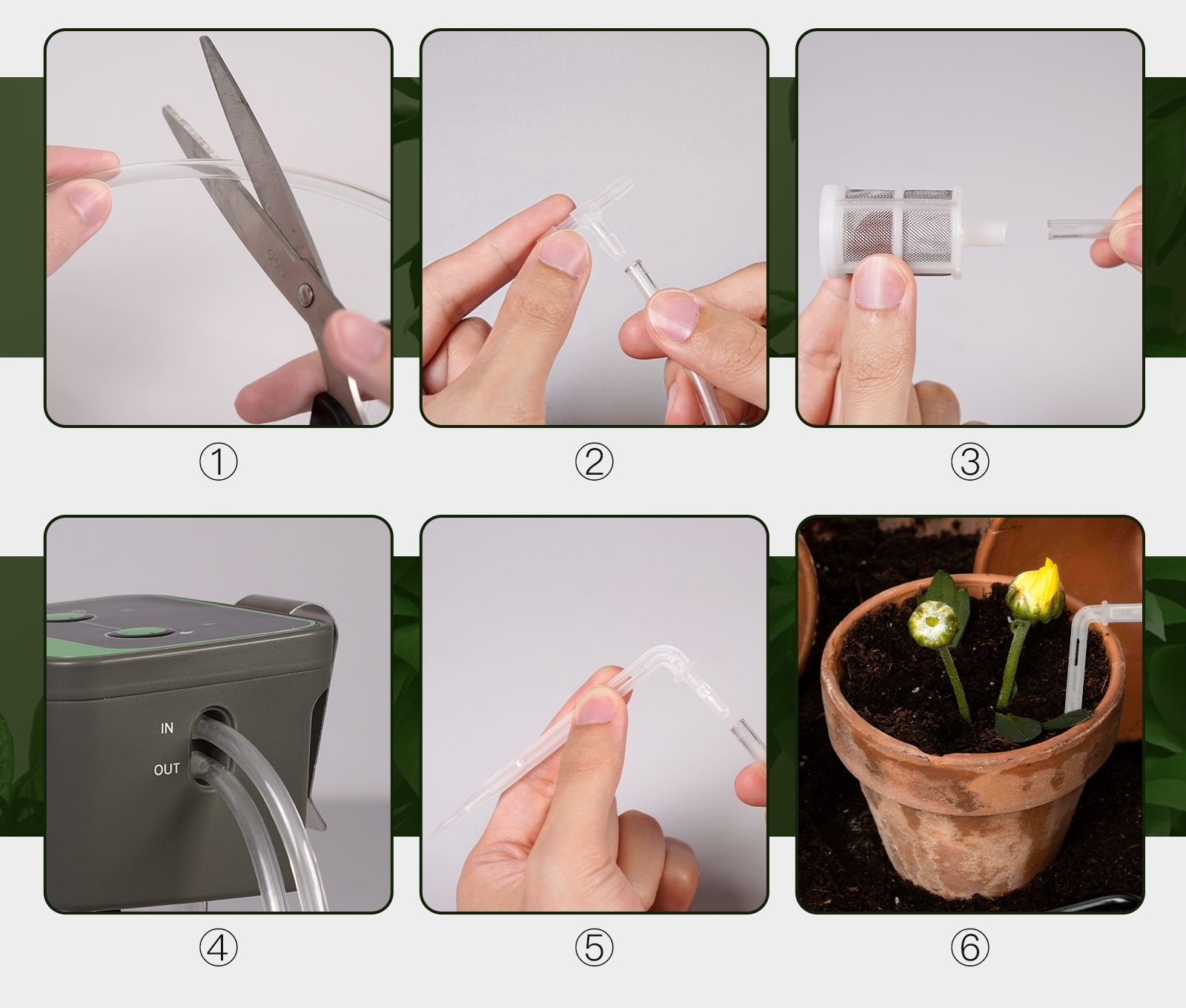 Sterownik nadawaniania pompka Wi-Fi Moes WWP-GDT102 Tuya 4 Instrukcje montażu inhalatora do automatycznego nawadniania roślin.