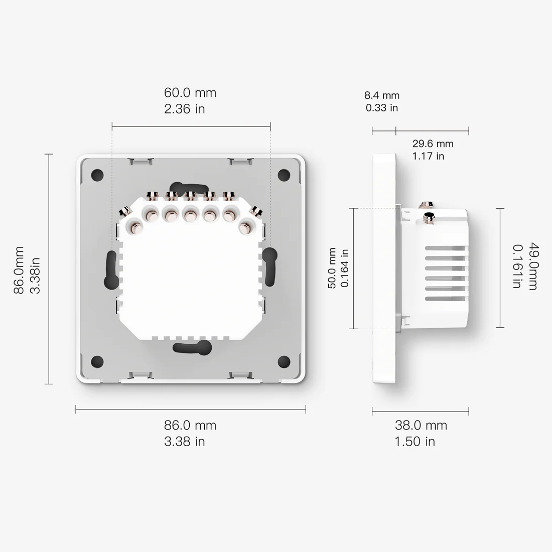 Pilot Zigbee 1-Kanałowy Biały Moes SR-ZT1-W Tuya