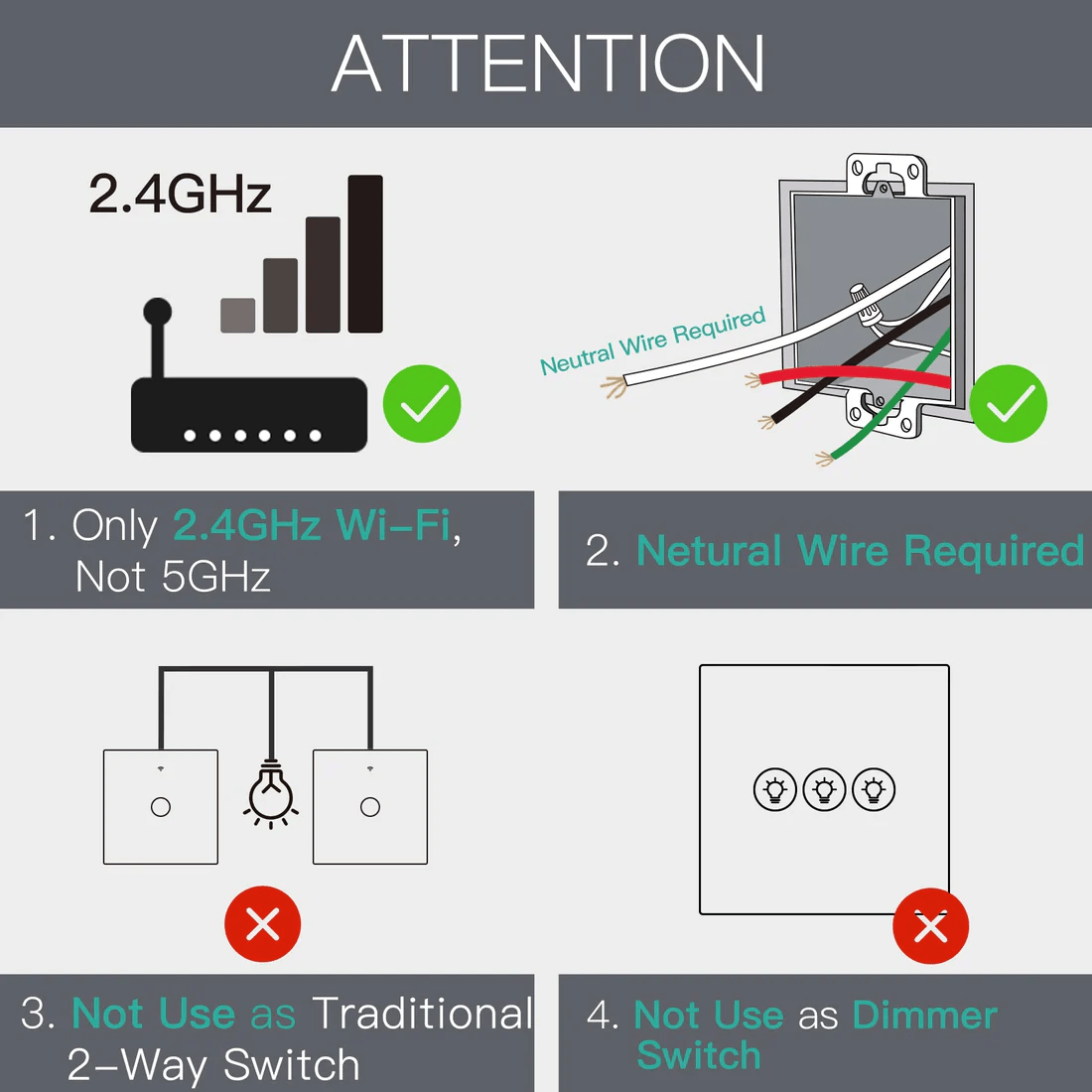 Dotykowy włącznik podwójny czarny Wi‑Fi RF Moes Tuya