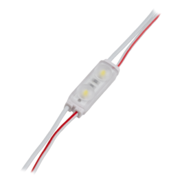 Moduł LED 12V 0,5W z 2 diodami, 7000K, 140° soczewkami