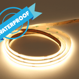 Taśma LED  COB 8W 320 chips/m CRI >90 12V biala ciepla 4000K IP65 5m