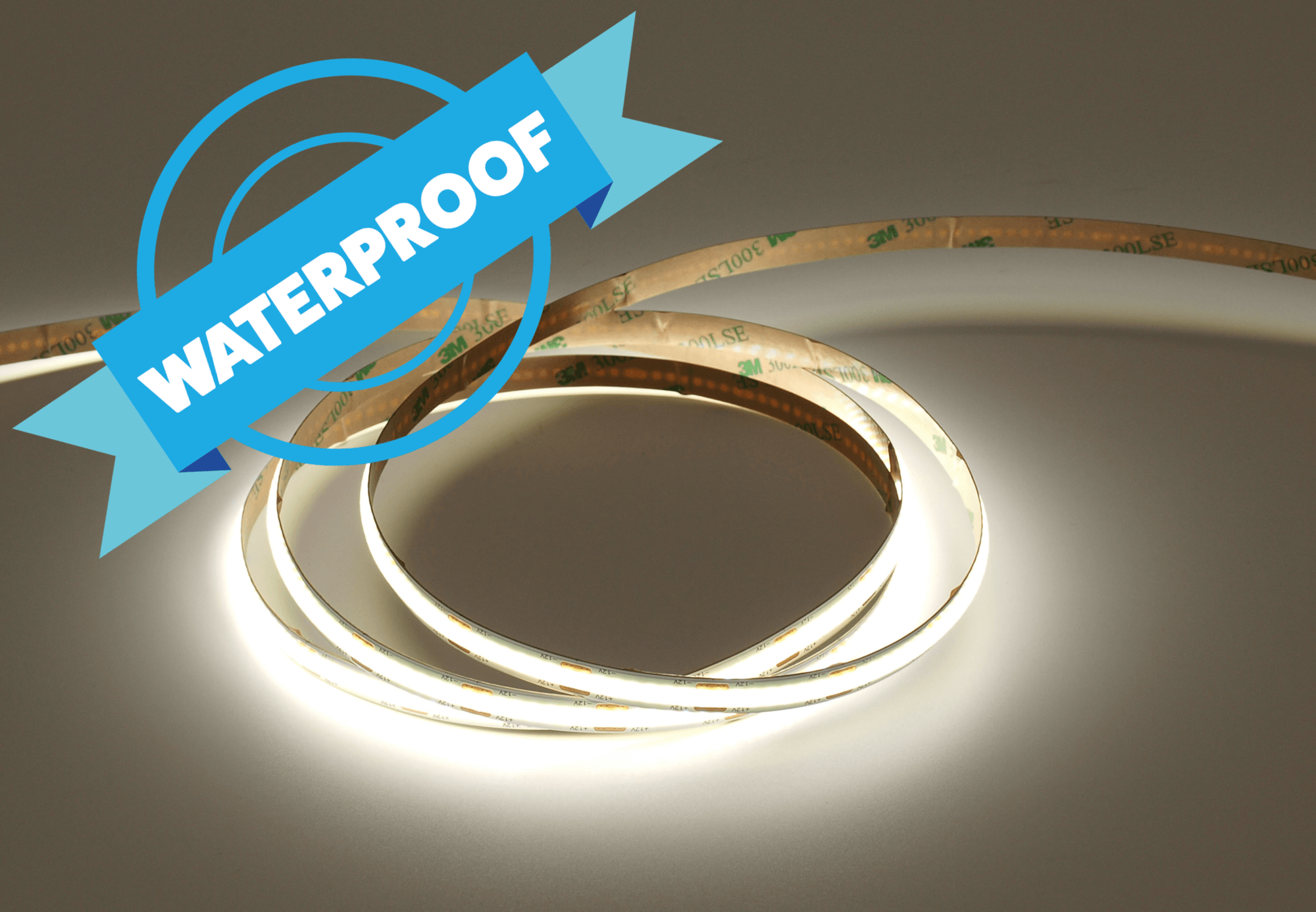 Taśma LED COB 8W 320 chips/m CRI >90 12V biala ciepla 6500K IP65 5m 1 Taśma LED COB 8W 320 chips/m CRI >90 12V biala ciepla 6500K IP65 5m