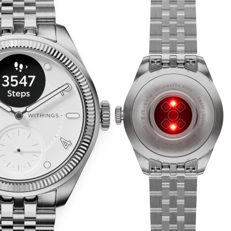 Withings Scanwatch Nova Brilliant - zegarek z funkcją EKG, pomiarem pulsu, SPO2 i temperatury oraz mierzeniem aktywności fizycznej i snu (39mm, titanium gray) 3 Withings Scanwatch Nova Brilliant - zegarek z funkcją EKG, pomiarem pulsu, SPO2 i temperatury oraz mierzeniem aktywności fizycznej i snu (39mm, titanium gray)