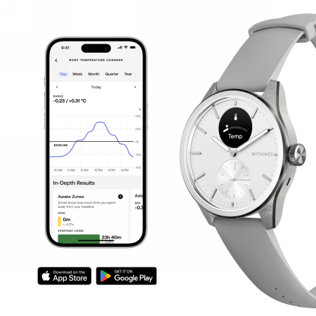 Withings Scanwatch 2 - zegarek z funkcją EKG, pomiarem pulsu i SPO2 oraz mierzeniem aktywności fizycznej i snu (42mm, white) 3 Withings Scanwatch 2 - zegarek z funkcją EKG, pomiarem pulsu i SPO2 oraz mierzeniem aktywności fizycznej i snu (42mm, white)