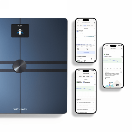 Withings Body Comp – waga z analizą masy ciała oraz pomiarem tętna. Wyrób medyczny (black)