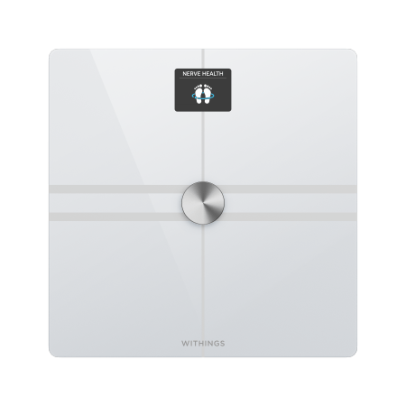 Withings Body Comp – waga z analizą masy ciała oraz pomiarem tętna. Wyrób medyczny (white)