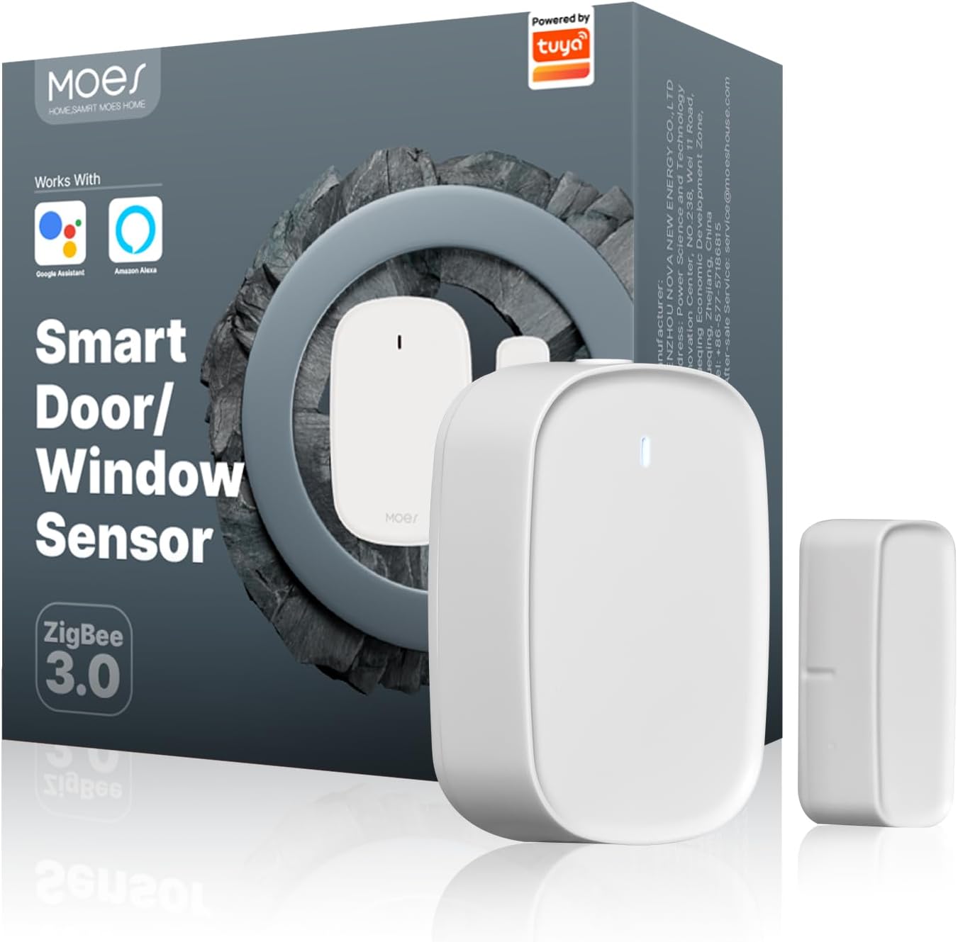 Czujnik otwarcia drzwi okna ZigBee MOES ZSS-S01-GWM-C-MS