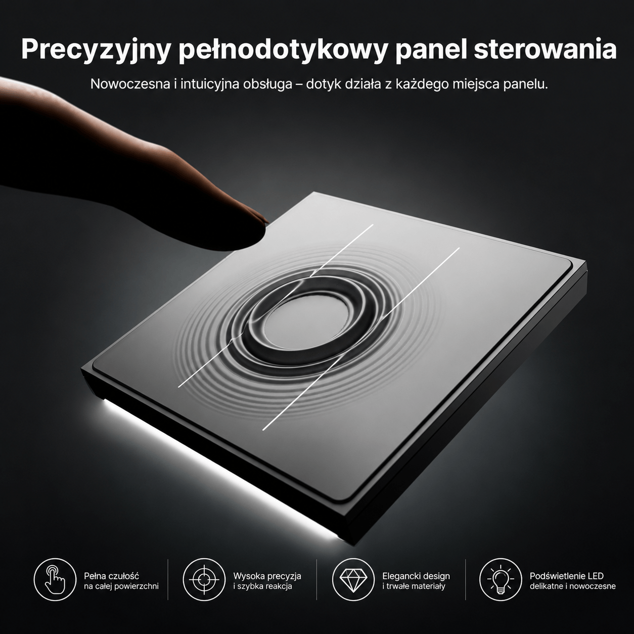 Dotykowy Włącznik Star Feather z podświetleniem 4-Kanałowy Biały Zigbee Moes ZS-SF-EU4-WH-MS Tuya 2 Dotykowy Włącznik Star Feather z podświetleniem 4-Kanałowy Biały Zigbee Moes ZS-SF-EU4-WH-MS Tuya