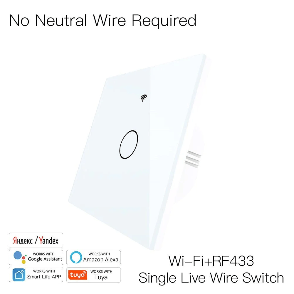 Włącznik Wi-Fi+RF 1-Gang EU Moes WRS-EU1-L-WH-MS Tuya