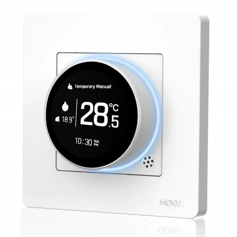 Inteligentny termostat do ogrzewania podłogowego MOES ZigBee 16A – ZHT-SR-GB-WH-MS, Tuya 1 Inteligentny termostat do ogrzewania podłogowego MOES ZigBee 16A – ZHT-SR-GB-WH-MS, Tuya